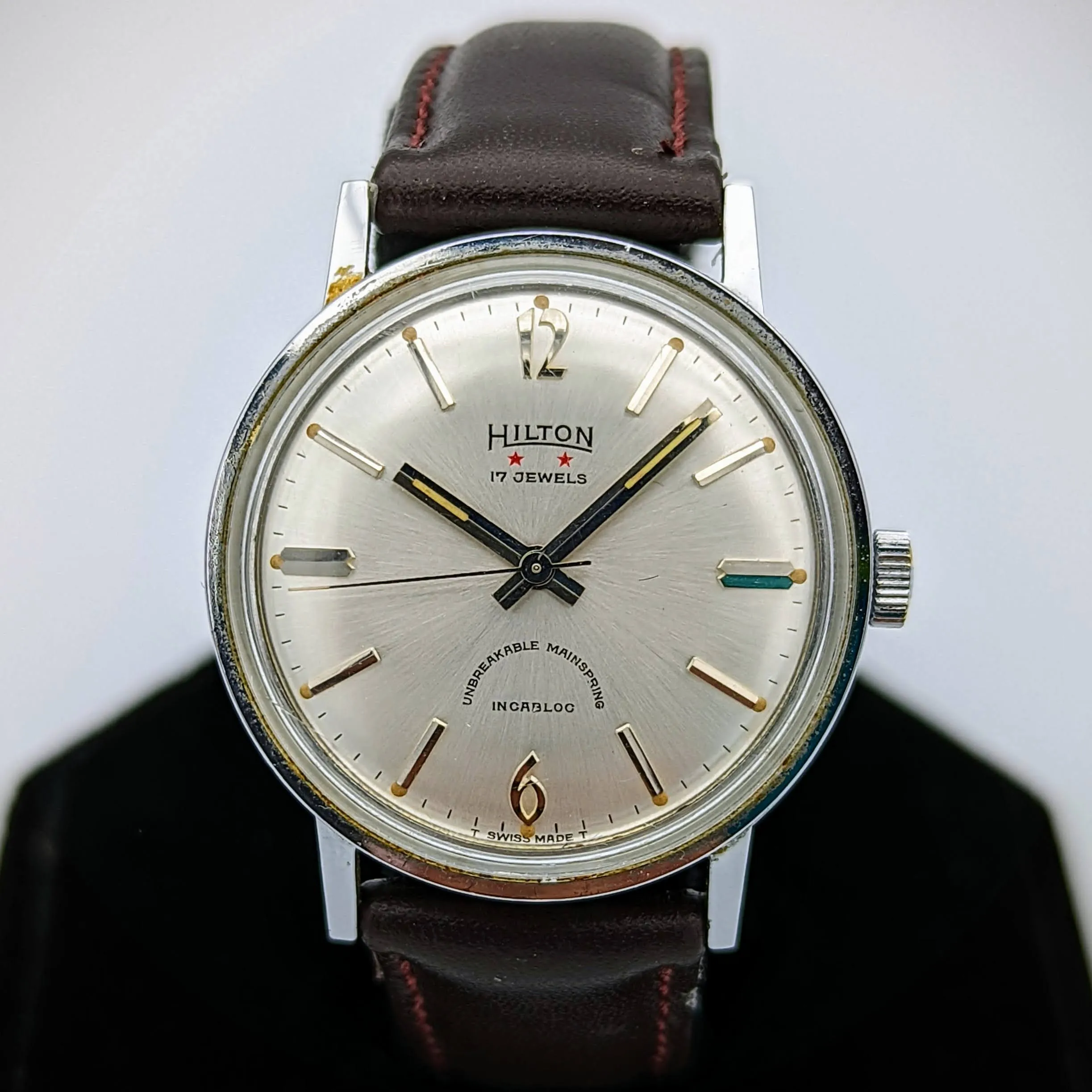 HILTON Manual Wristwatch 17 Jewels Cal. AS 1950 Swiss Vintage Watch 1960's
