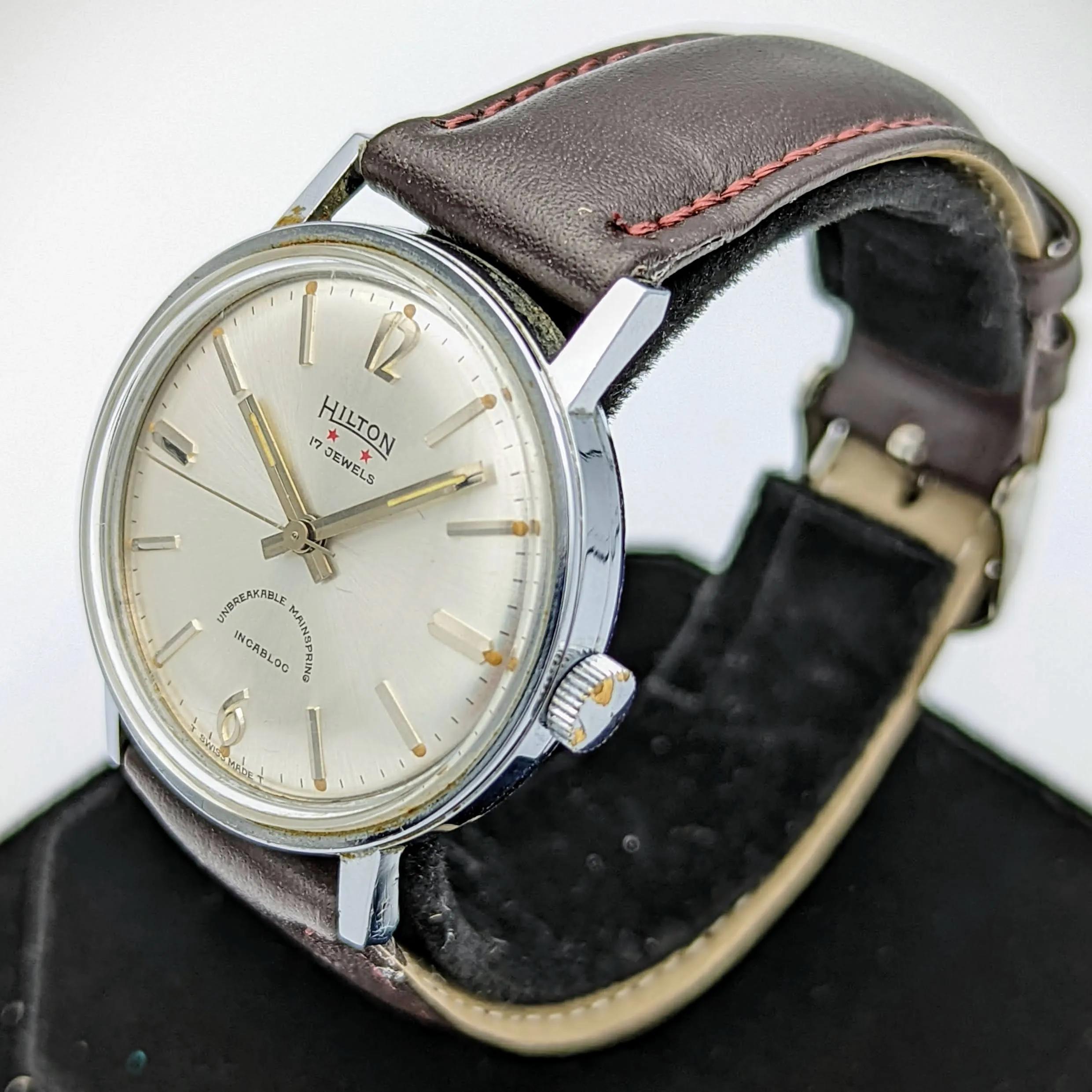 HILTON Manual Wristwatch 17 Jewels Cal. AS 1950 Swiss Vintage Watch 1960's