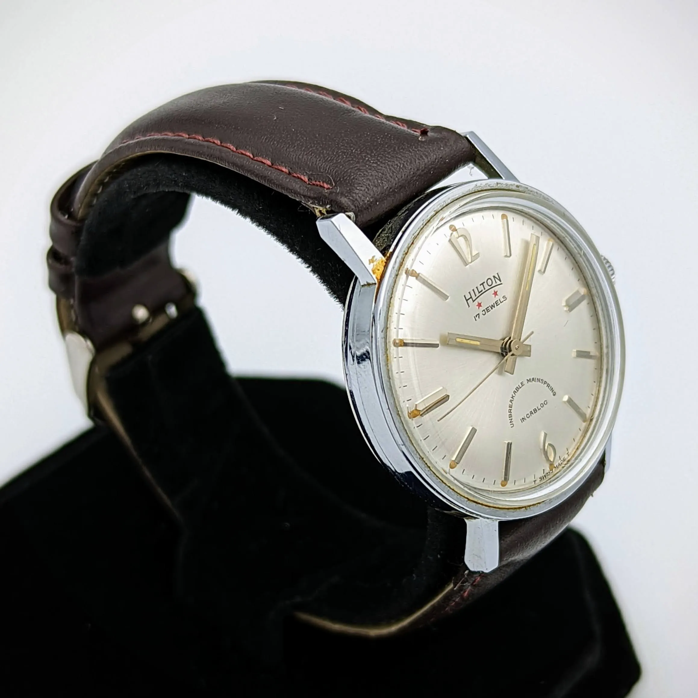 HILTON Manual Wristwatch 17 Jewels Cal. AS 1950 Swiss Vintage Watch 1960's