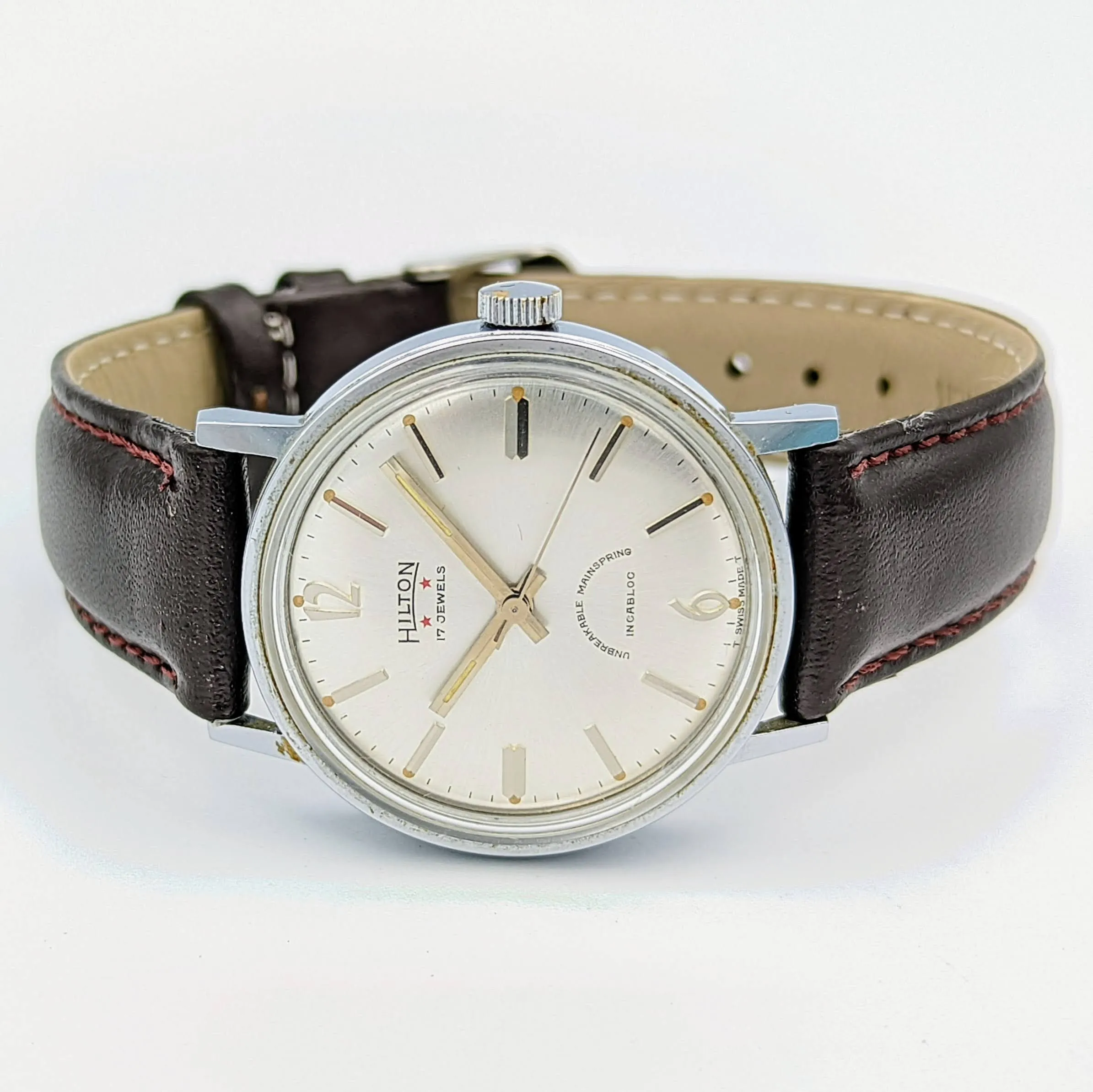 HILTON Manual Wristwatch 17 Jewels Cal. AS 1950 Swiss Vintage Watch 1960's