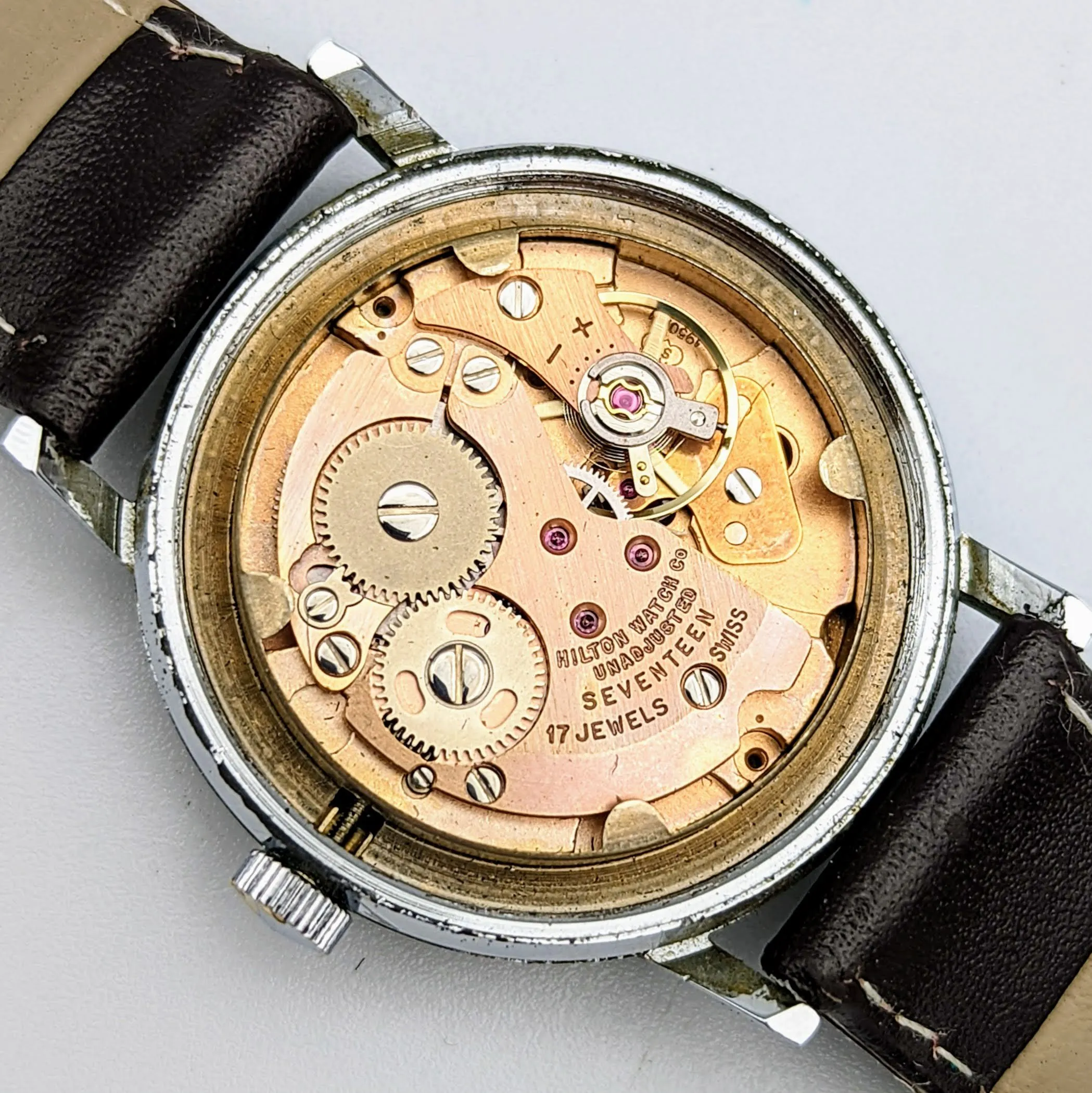 HILTON Manual Wristwatch 17 Jewels Cal. AS 1950 Swiss Vintage Watch 1960's