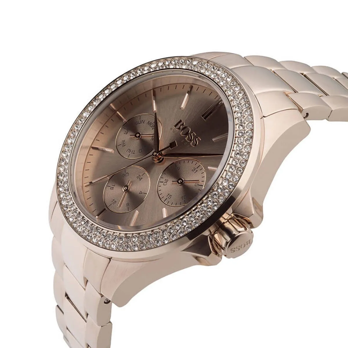 Hugo Boss Rose Gold Crystal Analogue Women's Watch 1502443