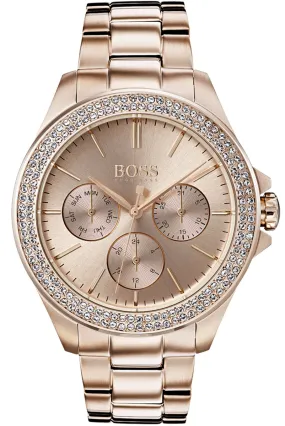 Hugo Boss Rose Gold Crystal Analogue Women's Watch 1502443