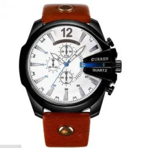 Large Dial Decorated Three-eye Men's Watch