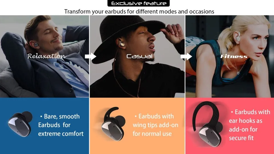 Lexuma XBud2 Mini True Wireless In-Ear Stereo Bluetooth 5.0 Sports Earbuds [With Charging Case]