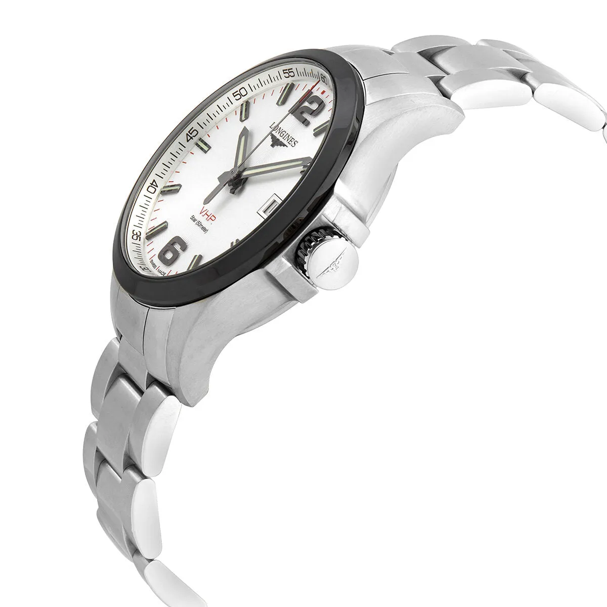 Longines Conquest V.H.P. Perpetual Quartz Silver Dial Men's Watch L3.729.4.76.6