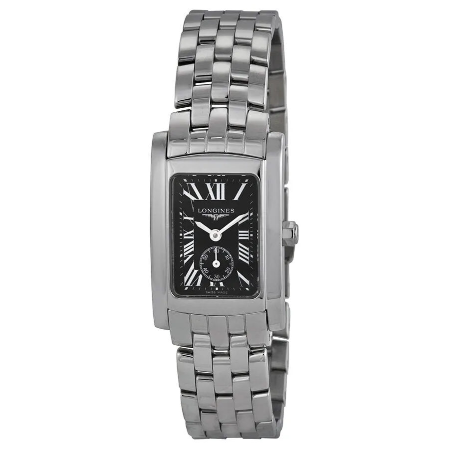 Longines Dolce Vita Black Dial Stainless Steel Ladies Watch L51554796 L5.155.4.79.6
