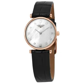 Longines La Grande Classique Quartz Diamond White Mother of Pearl Dial Ladies Watch L4.209.1.97.2