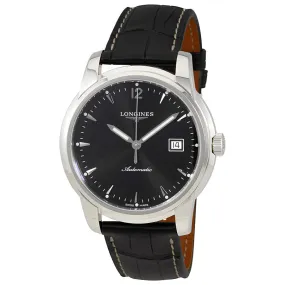Longines Saint-Imer Black Dial Automatic Men's Leather Watch L2.766.4.52.3