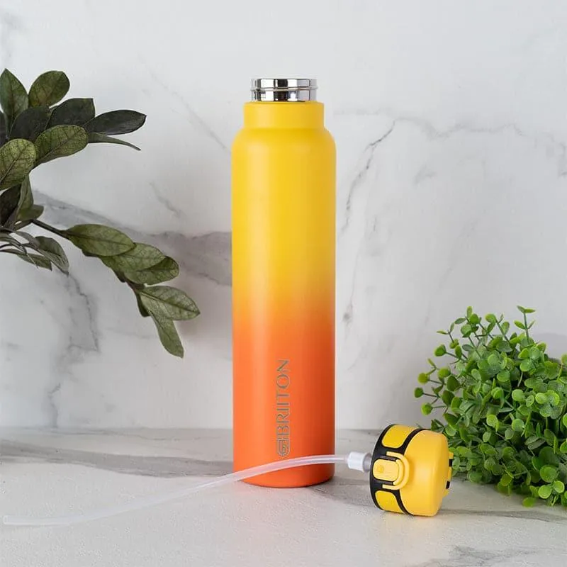 Magi Hot & Cold Thermos Water Bottle (Yellow & Orange) - 1000 ML