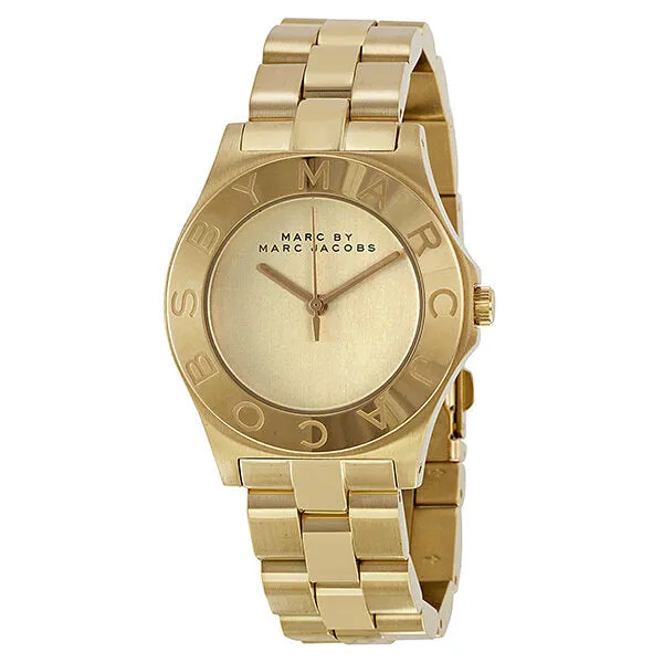 Marc By Marc Jacobs Blade Gold Dial Gold-tone Ladies Watch MBM3126