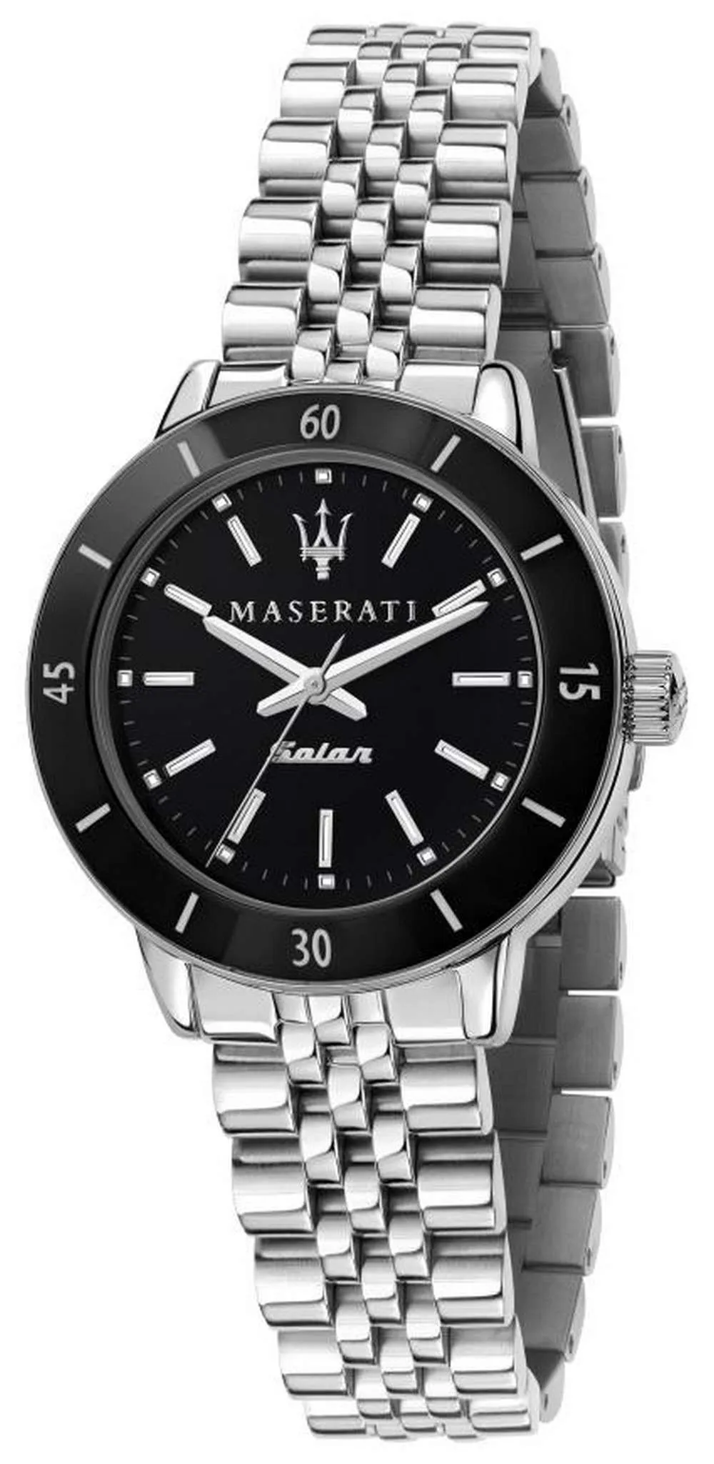 Maserati Successo Black Dial Stainless Steel Solar R8853145506 Womens Watch