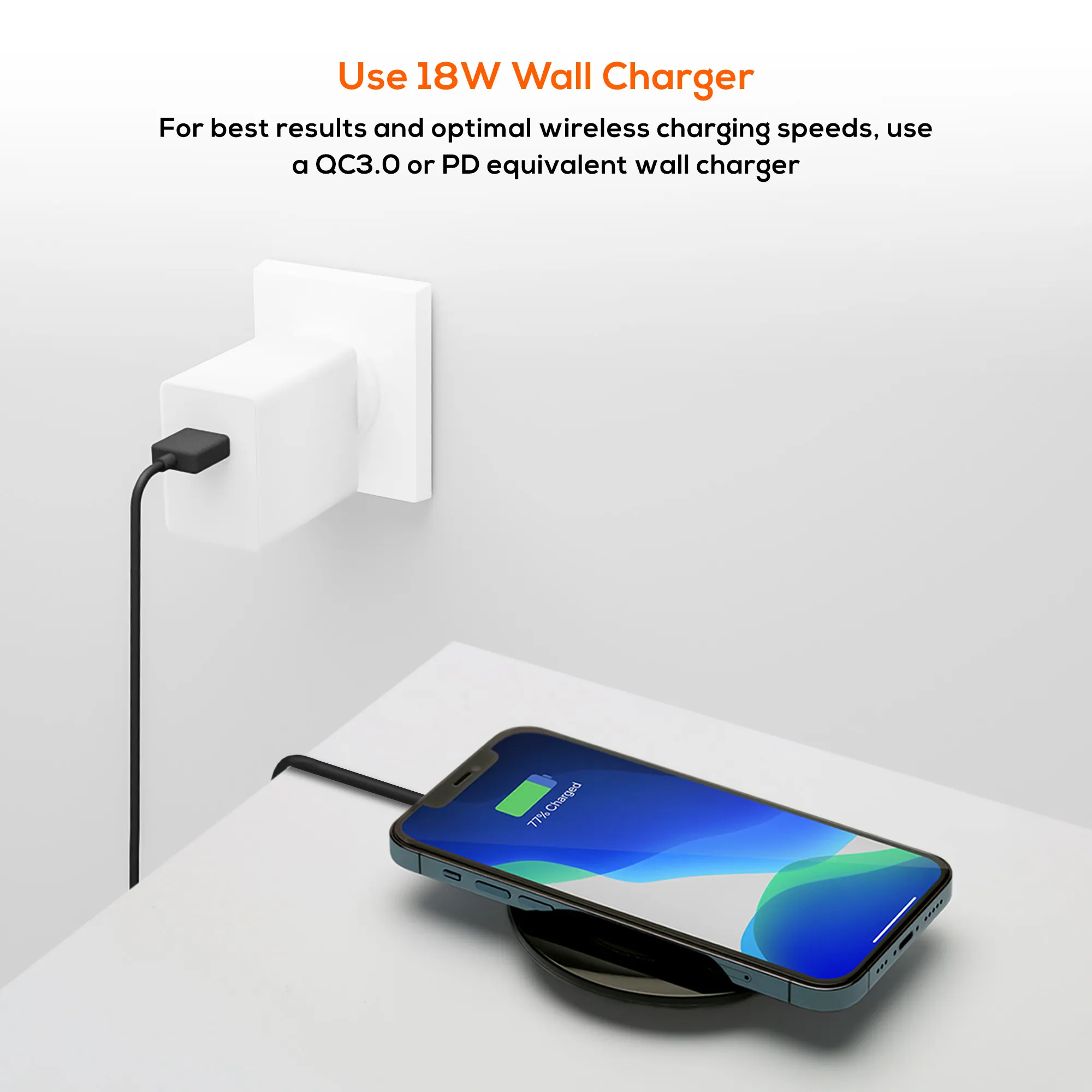 mbeat Gorilla Power 10W Qi Certified Wireless Charging Pad - Black