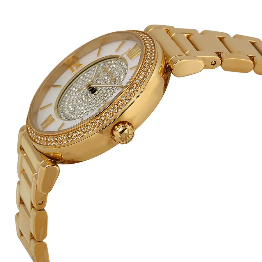 Michael Kors Catlin Mother of Pearl Dial Gold-plated Ladies Watch MK3332