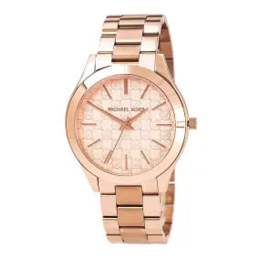 Michael Kors Ladies Watch Slim Runway 42mm Rose Gold Motif MK3336