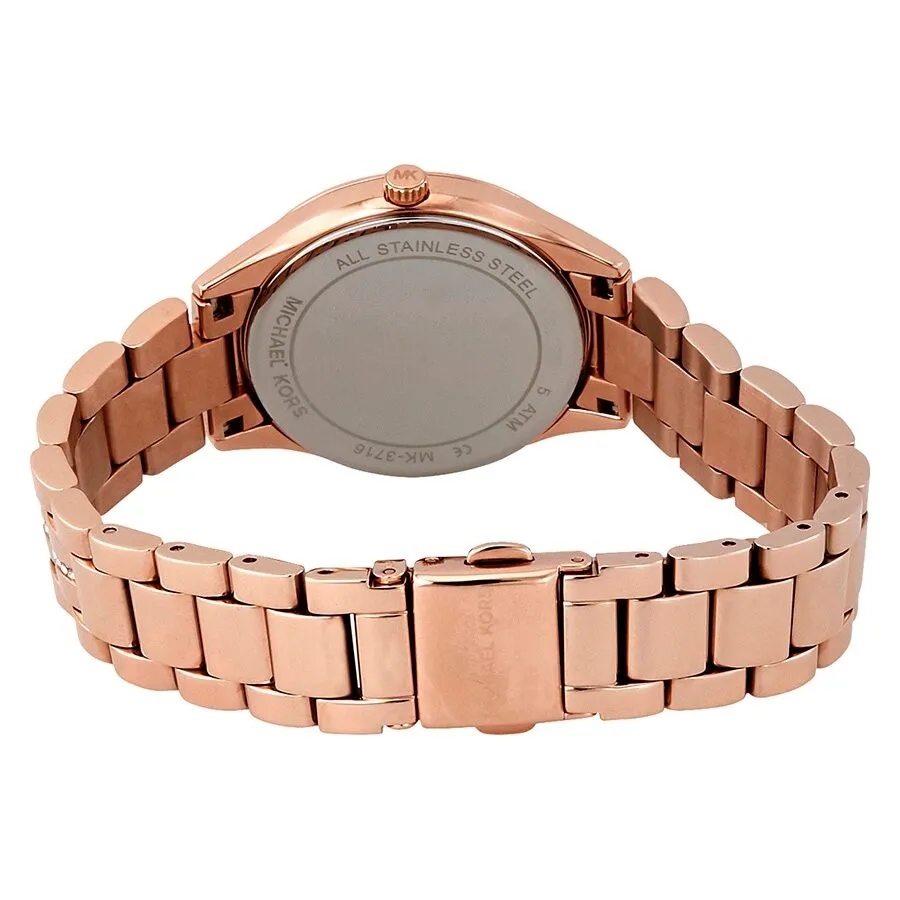 Michael Kors Lauryn Crystal Mother of Pearl Dial Ladies Watch MK3716
