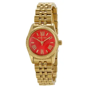 Michael Kors Lexington Petite Orange Dial Ladies Watch MK3284
