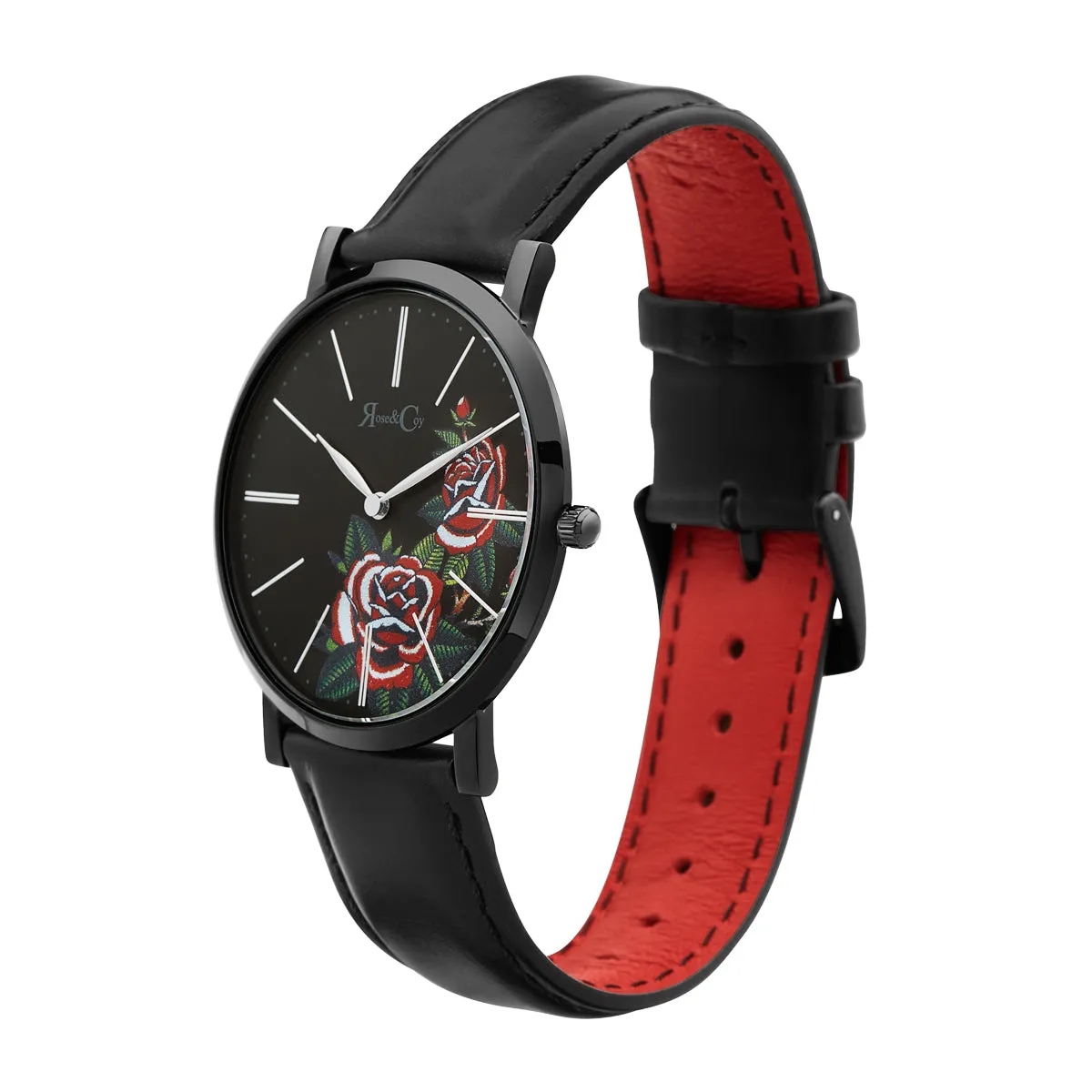 Midnight Red Rose Ultra Slim 40mm Black Watch