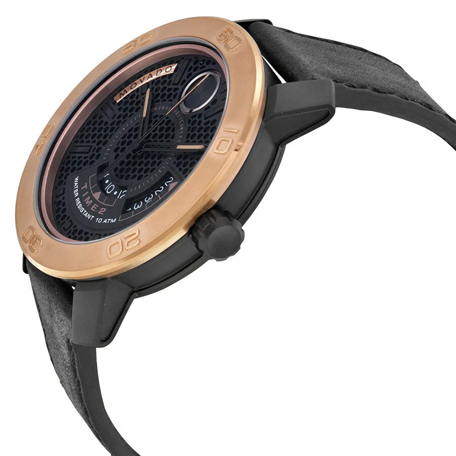 Movado Bold Black Honeycomb-Textured Dial Men's Watch 3600360