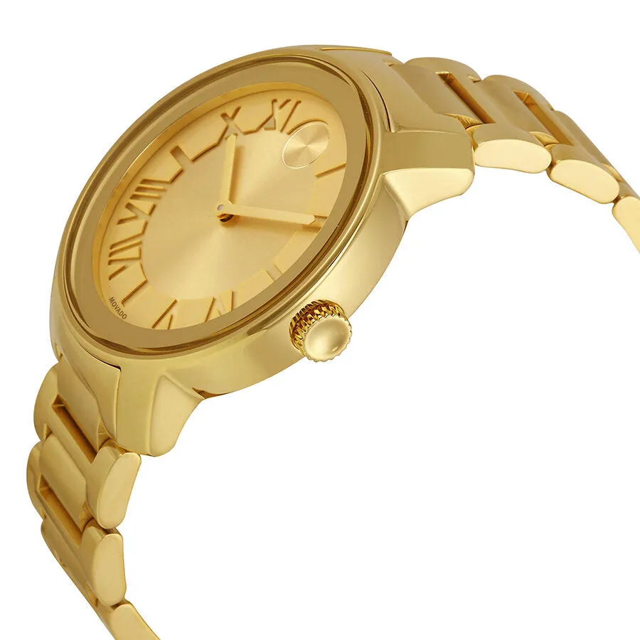 Movado Bold Champagne Dial Yellow Gold Ion-plated Unisex Watch 3600197