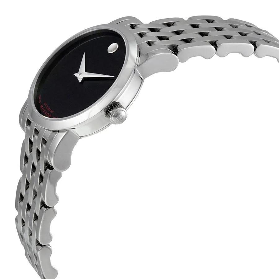 Movado Red Label Black Dial Stainless Steel Ladies Watch 0606107