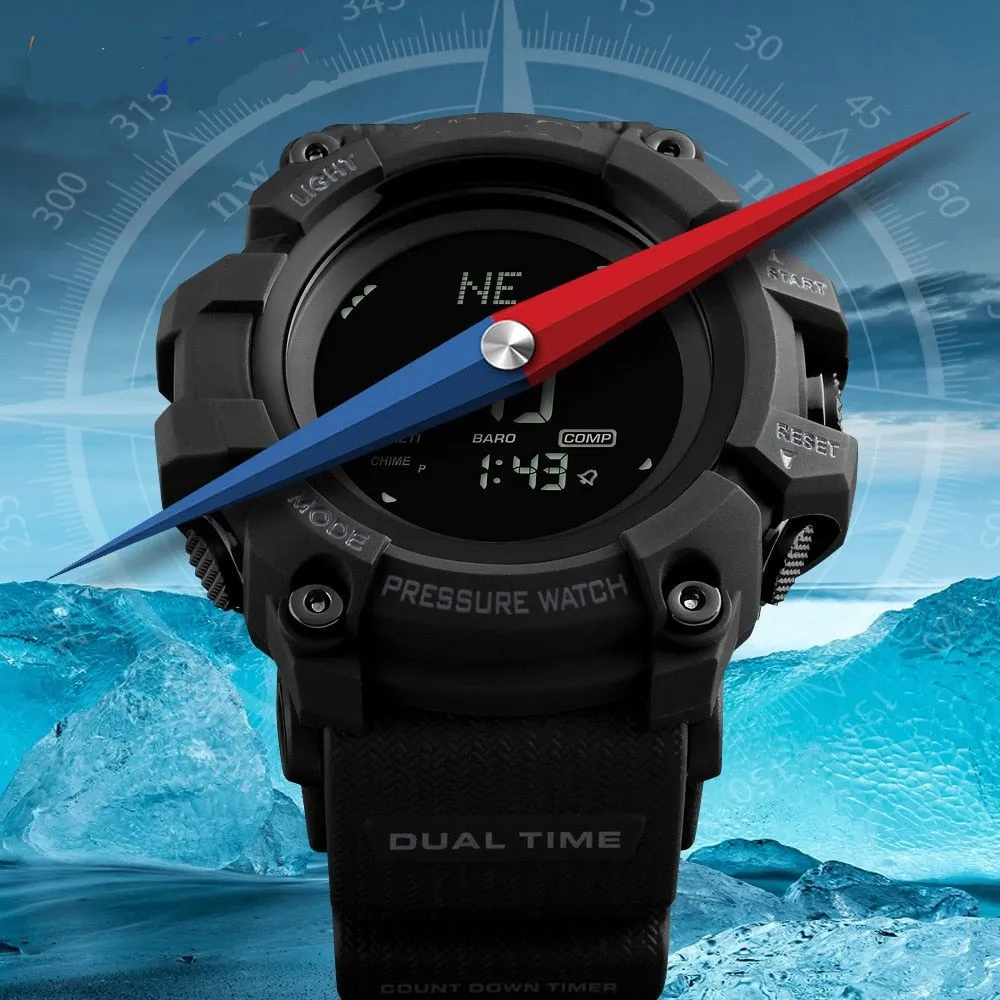 Multifunction Sports Watch with a Compass, Altimeter, Barometer and Thermometer