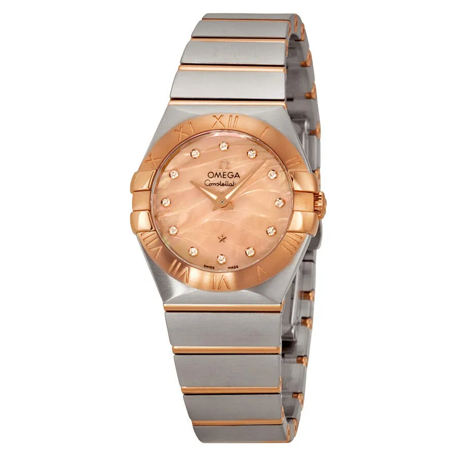 Omega Constellation Rose Gold Mother of Pearl Diamond Ladies Watch 12320276057002 123.20.27.60.57.002