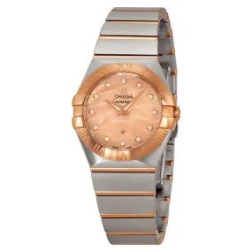 Omega Constellation Rose Gold Mother of Pearl Diamond Ladies Watch 12320276057002 123.20.27.60.57.002