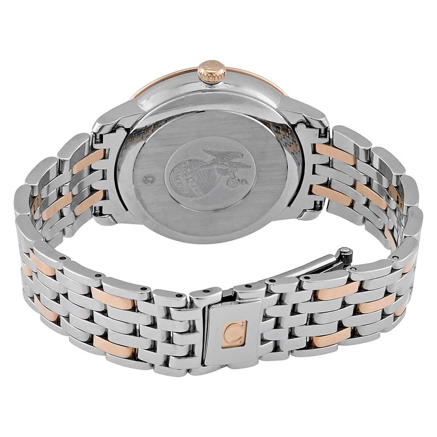Omega De Ville Automatic Ivory Silvery Diamond Dial Ladies Watch 424.20.33.20.52.003