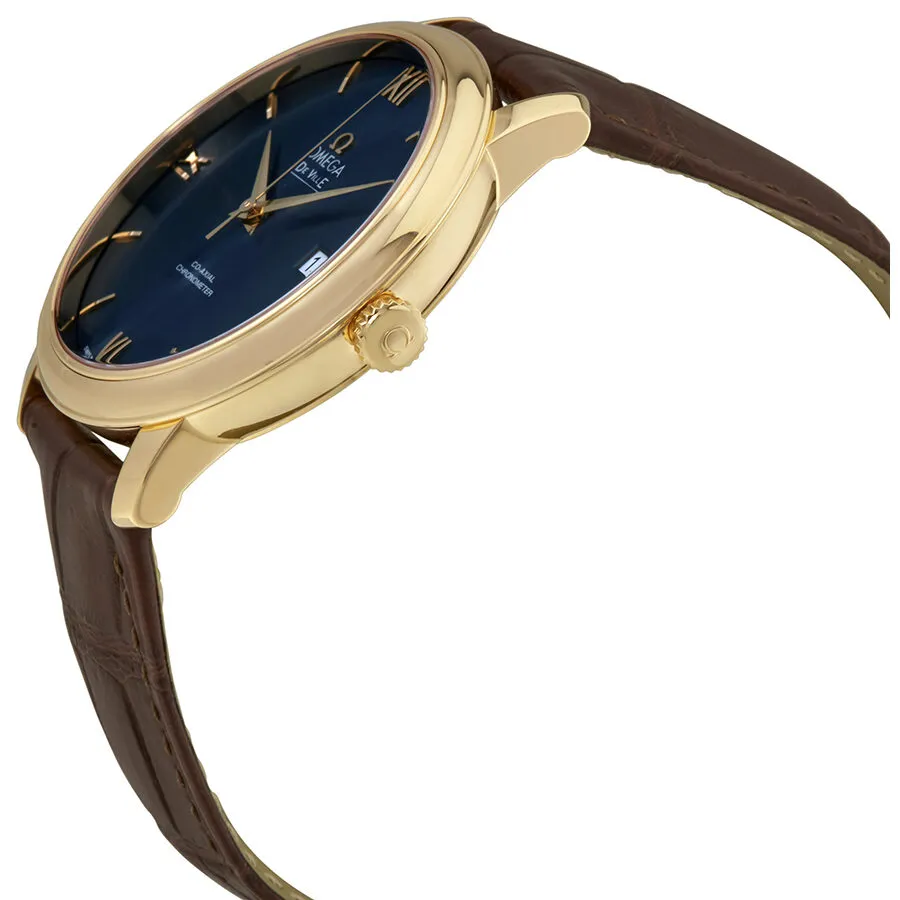 Omega De Ville Prestige Blue Dial Automatic Men's Leather Watch 424.53.40.20.03.002