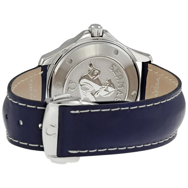 Omega Seamaster Blue Dial Blue Leather Strap Men's Watch 2923.80.91