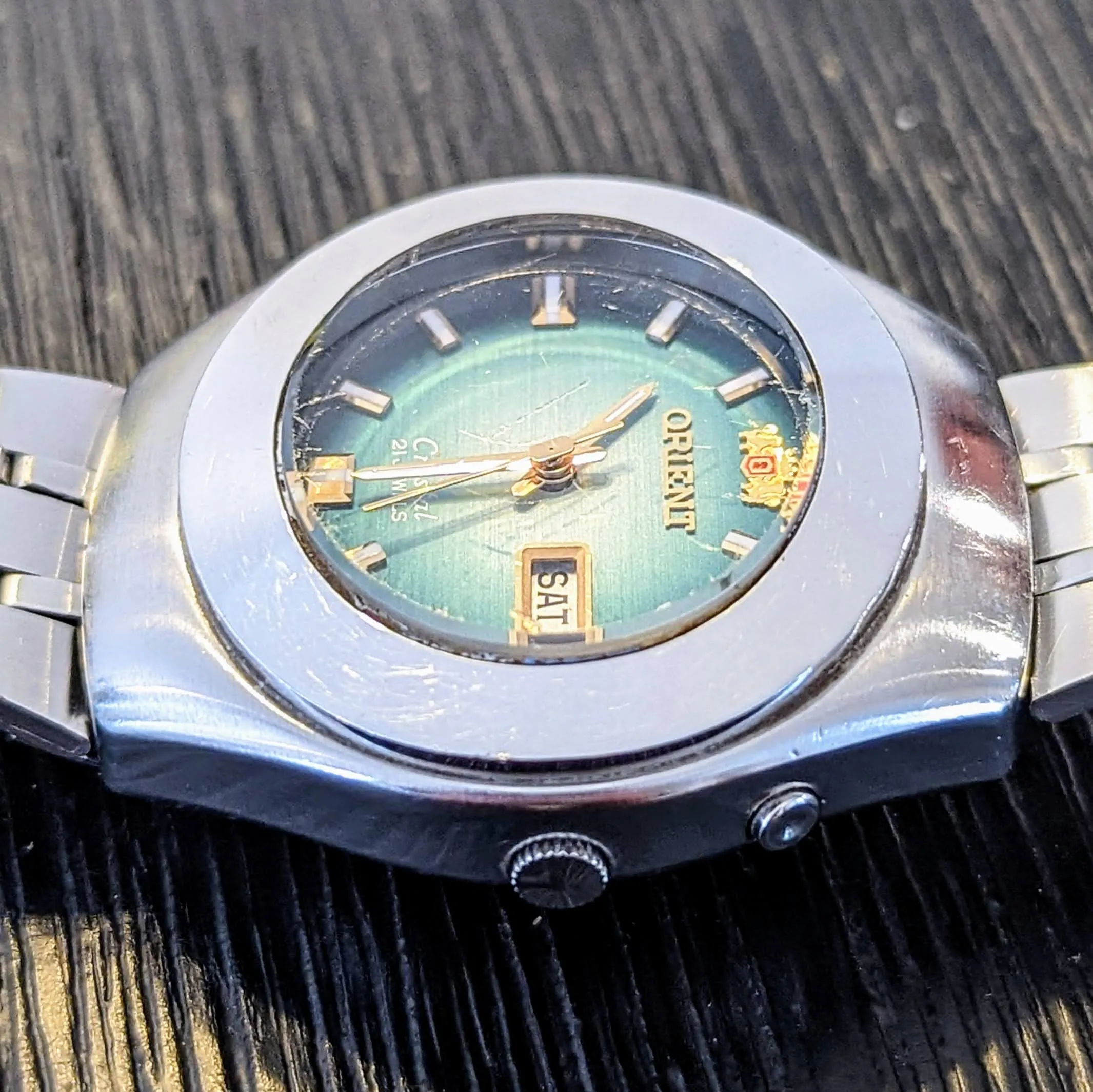 ORIENT Crystal Automatic Watch Day/Date Indicator Cal. 7S26A Wristwatch