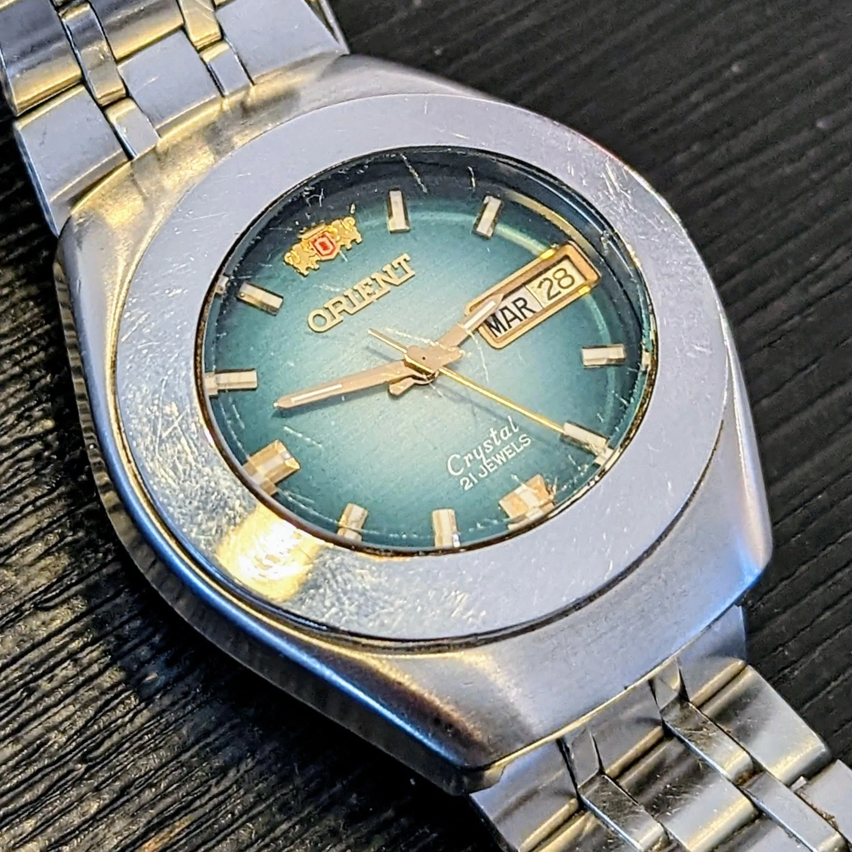 ORIENT Crystal Automatic Watch Day/Date Indicator Cal. 7S26A Wristwatch