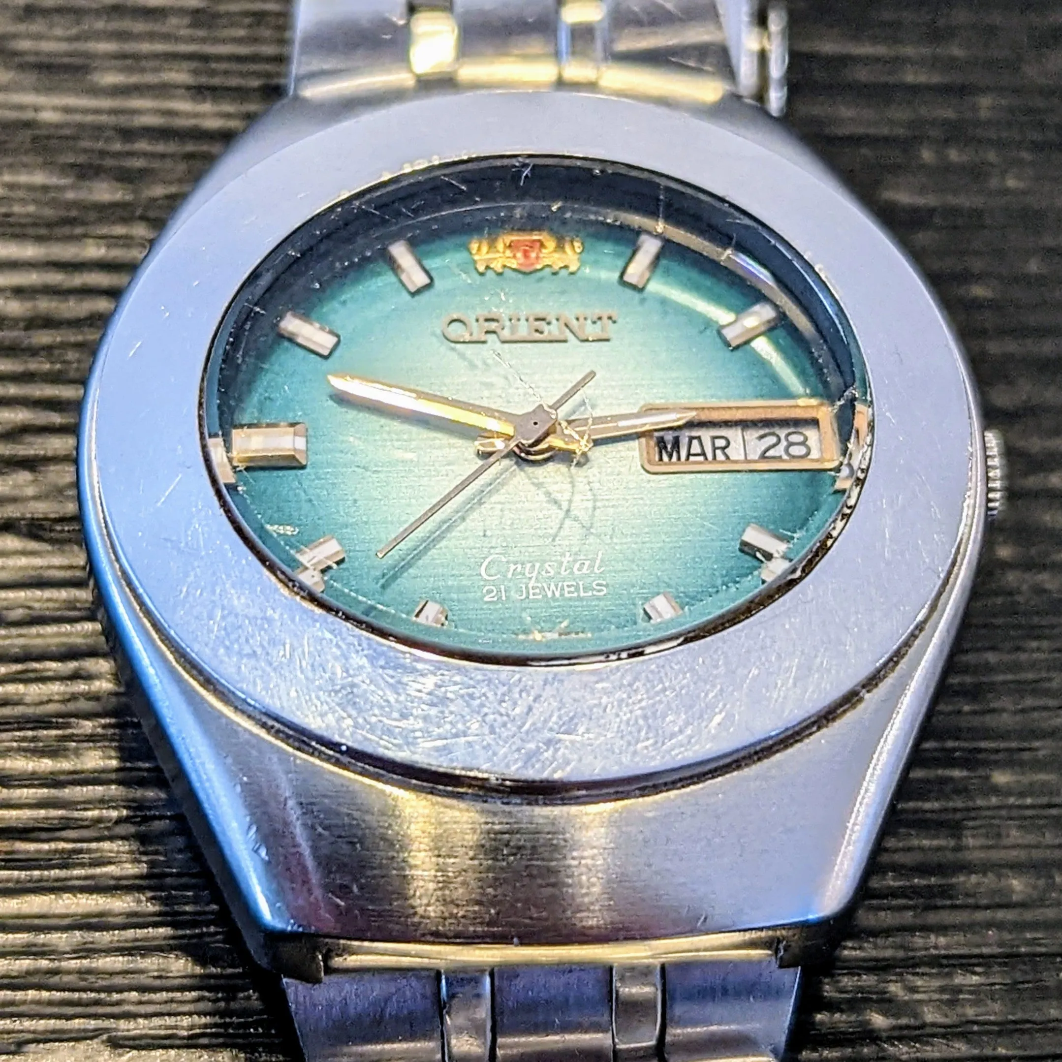 ORIENT Crystal Automatic Watch Day/Date Indicator Cal. 7S26A Wristwatch