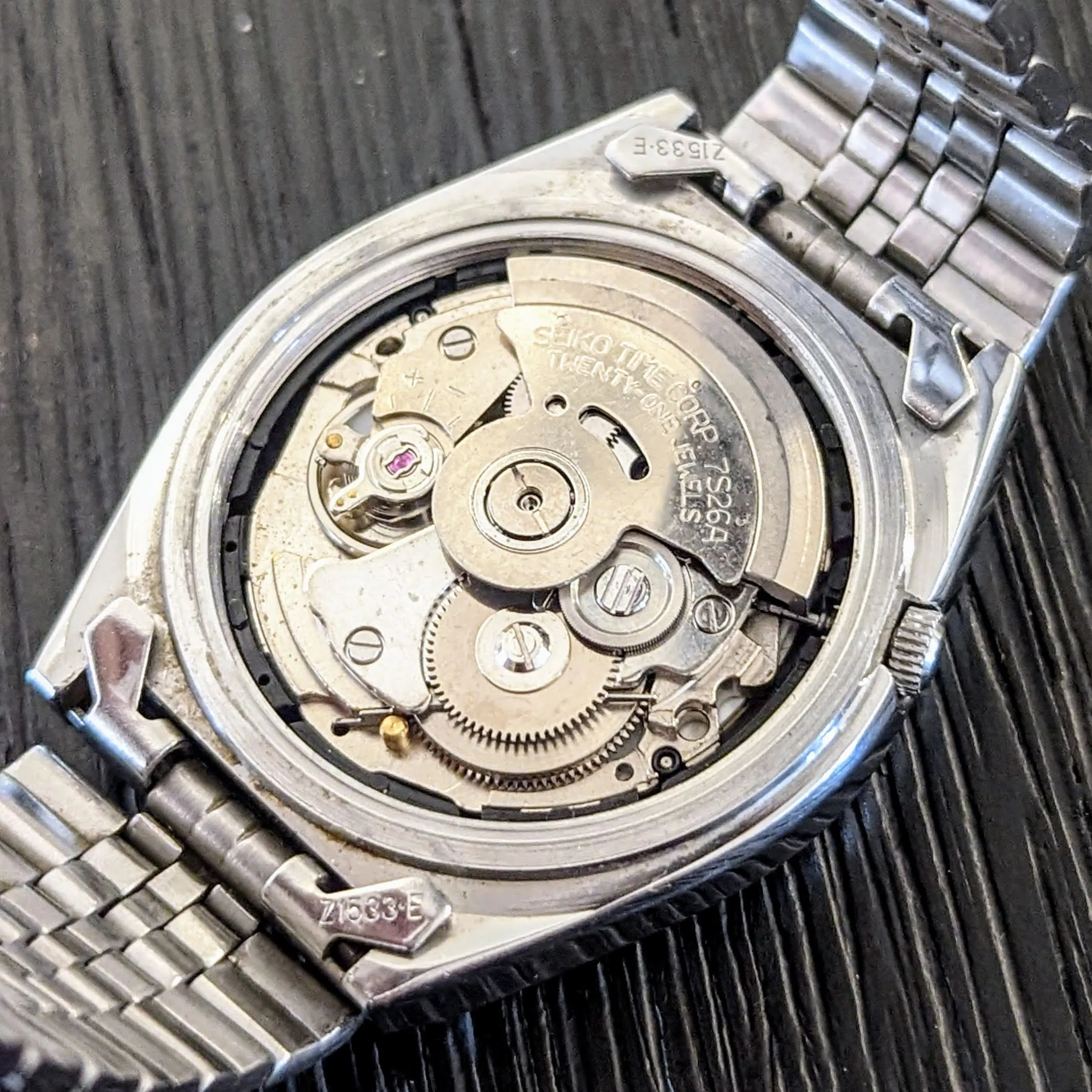 ORIENT Crystal Automatic Watch Day/Date Indicator Cal. 7S26A Wristwatch