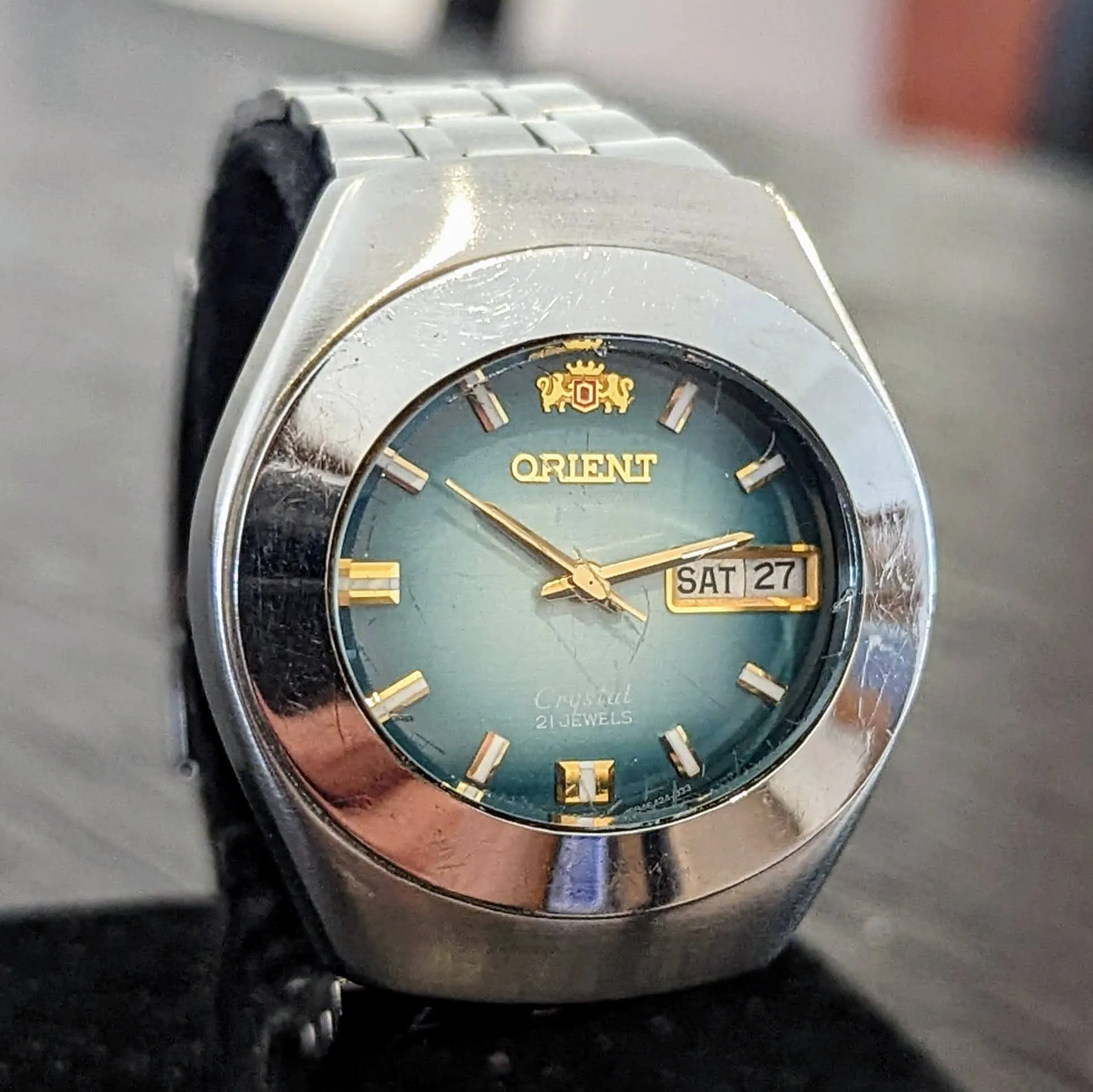 ORIENT Crystal Automatic Watch Day/Date Indicator Cal. 7S26A Wristwatch