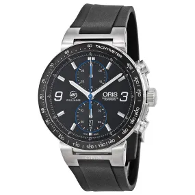 Oris Williams F1 Team Black Dial Rubber Strap Men's Watch 773-7685-4184RS