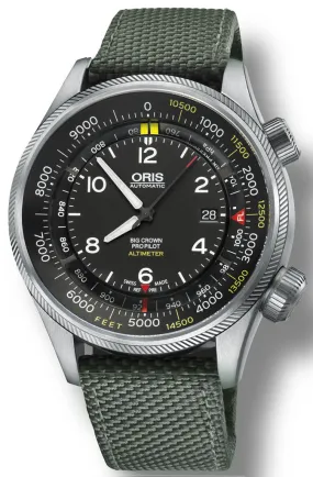 ORS Watch Big Crown ProPilot Altimeter Feet Textile Olive
