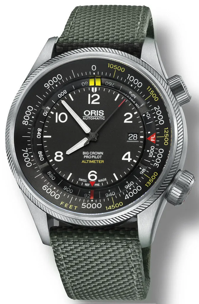 ORS Watch Big Crown ProPilot Altimeter Feet Textile Olive