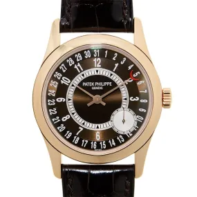 Patek Philippe Calatrava Brown Dial 18K Rose Gold Men's Watch 6000R-001