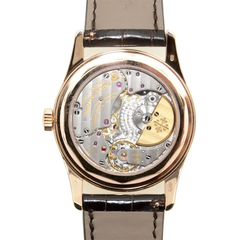 Patek Philippe Calatrava Brown Dial 18K Rose Gold Men's Watch 6000R-001