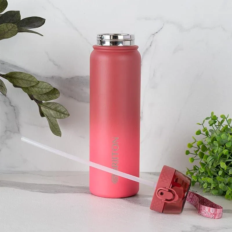 Quench Calm 750 ML Hot & Cold Thermos Water Bottle (Red & Yellow) - Set Of Two