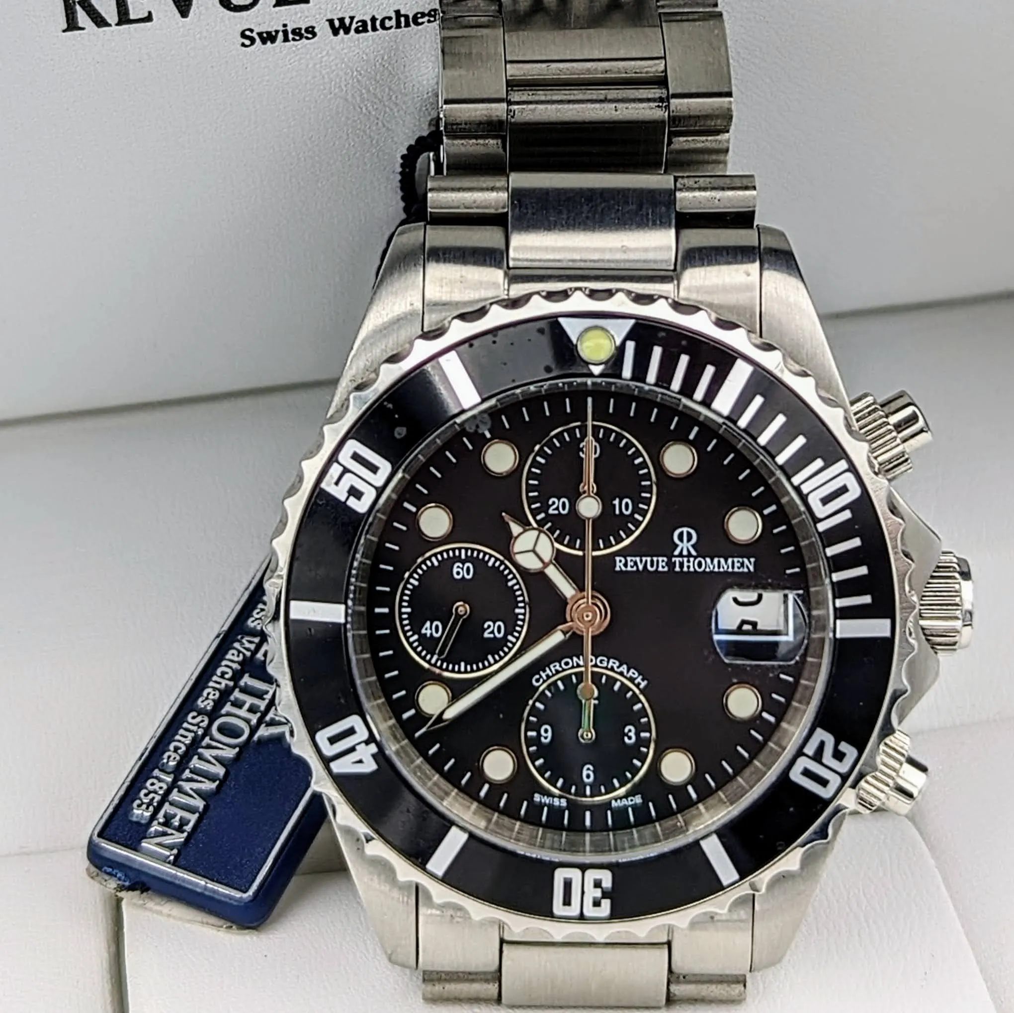 REVUE THOMMEN Diver Automatic Watch 17571.6137 Chronograph Wristwatch in BOX!