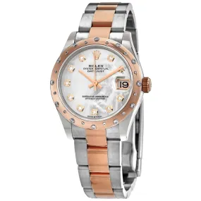Rolex Datejust 31 Mother of Pearl Diamond Dial Automatic Ladies Steel and 18kt Rose Gold Oyster Watch 278341MDO