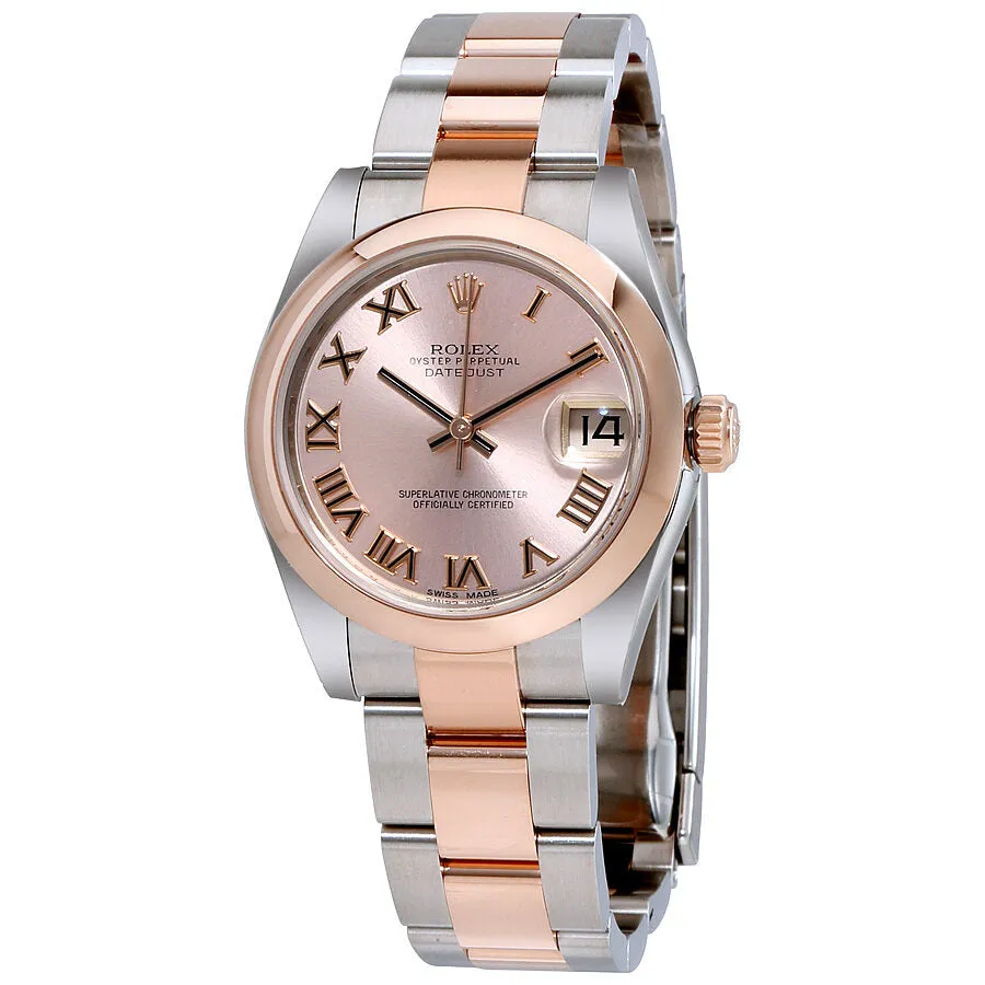 Rolex Datejust 31 Pink Dial Steel and 18K Rose Gold Oyster Ladies Watch 178241PRO