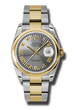 Rolex Datejust 36 Grey Dial Stainless Steel and 18K Yellow Gold Oyster Bracelet Automatic Men's Watch 116203GSBRO
