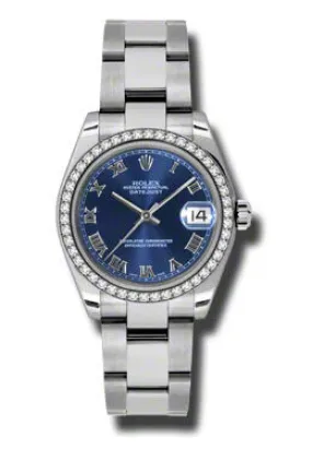 Rolex Datejust Lady 31 Blue Dial Stainless Steel Oyster Bracelet Automatic Watch 178384BLRO