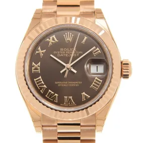 Rolex Lady Datejust 18kt Rose Gold Automatic Brown Dial Ladies Watch 279175-0014 279175CHRP
