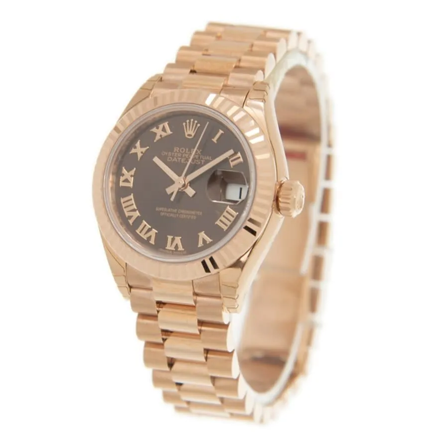 Rolex Lady Datejust 18kt Rose Gold Automatic Brown Dial Ladies Watch 279175-0014 279175CHRP