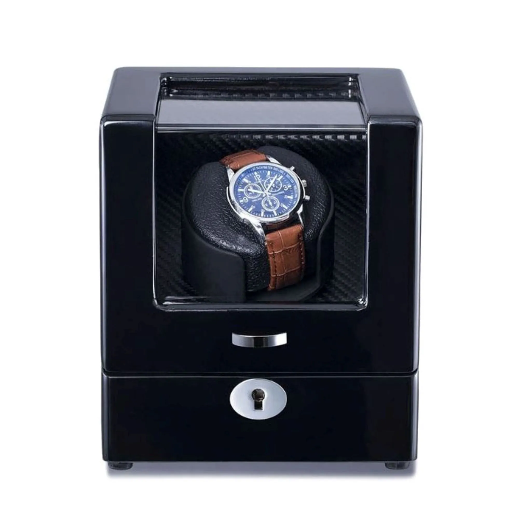 Seconds - Waratah Watch Winder Box for 1 Watch in Black (b)